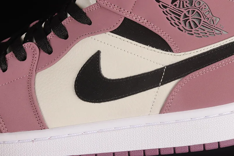 All categories Air Jordan Jordan series basketball shoes Air Jordan 1 Mid Air Jordan 1 Mid "Berry" AJ1 Joe 1 black rose red China basketball shoes DC7267-500